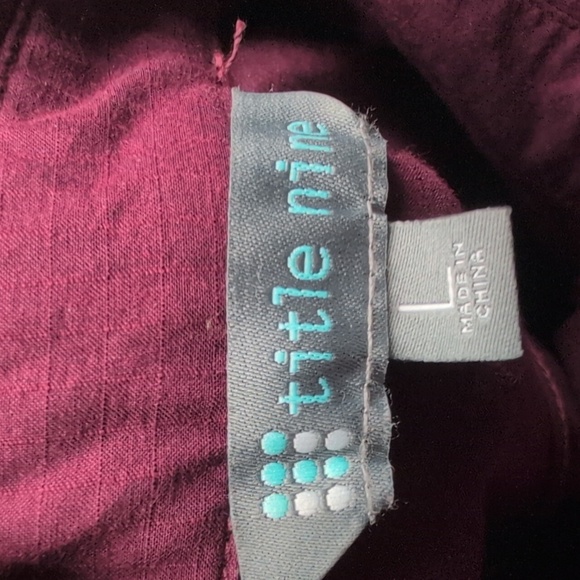 Title Nine Rosie Utility Romper Brash™ Ripstop Burgundy Wine Plum Stretch - Picture 9 of 11